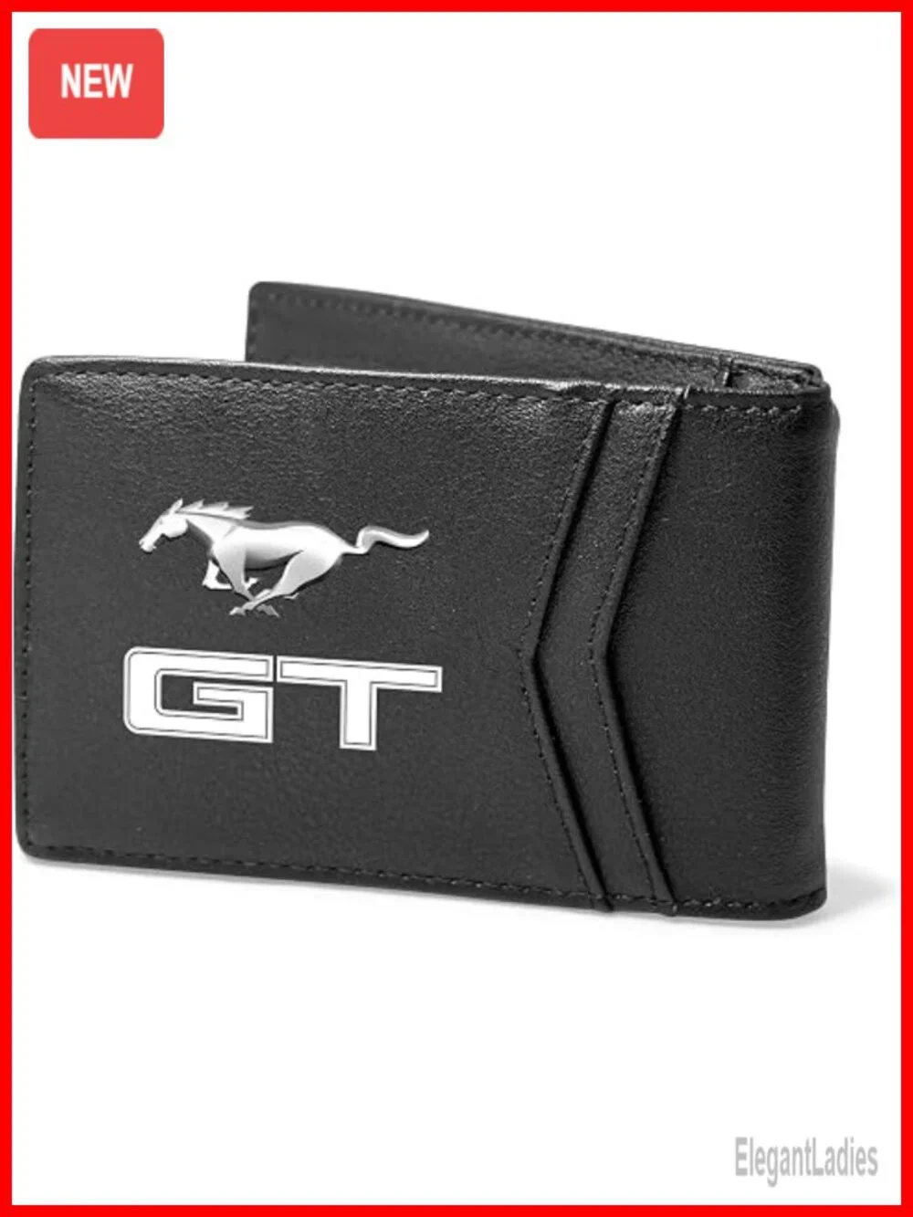 Slim RFID Bi-Fold PU Leather Wallet with Money Clip